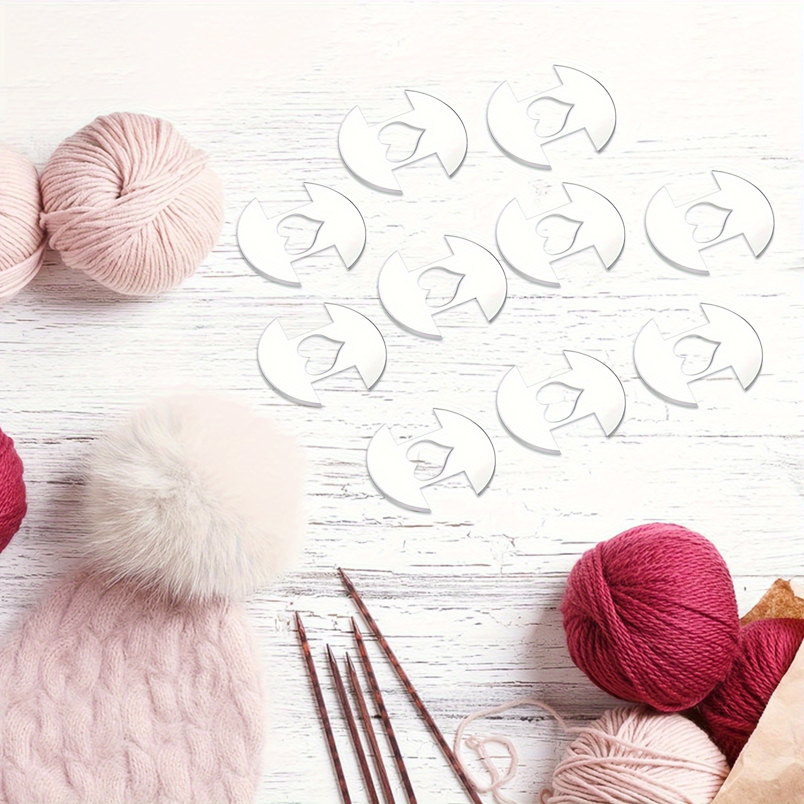 BEIQIYA 50pcs Wooden Hat Pom Pom Buttons – 20mm Removable Fasteners For Knit Beanies