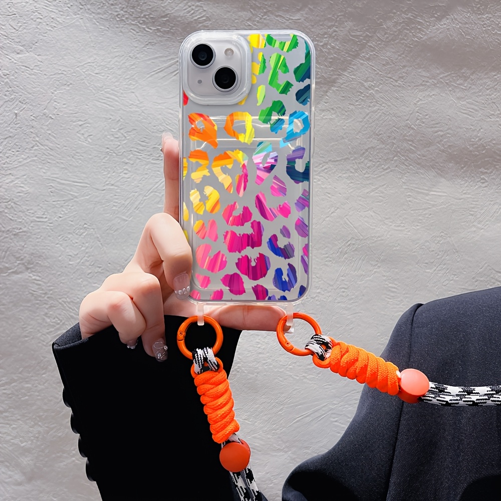 TEMU Phone Case - Vibrant Leopard Pattern Phone Cases Compatible With For Iphone 17 Pro Max, 16plus, 15, 14, 13, 12, And 11 Series, Featuring A Sleek