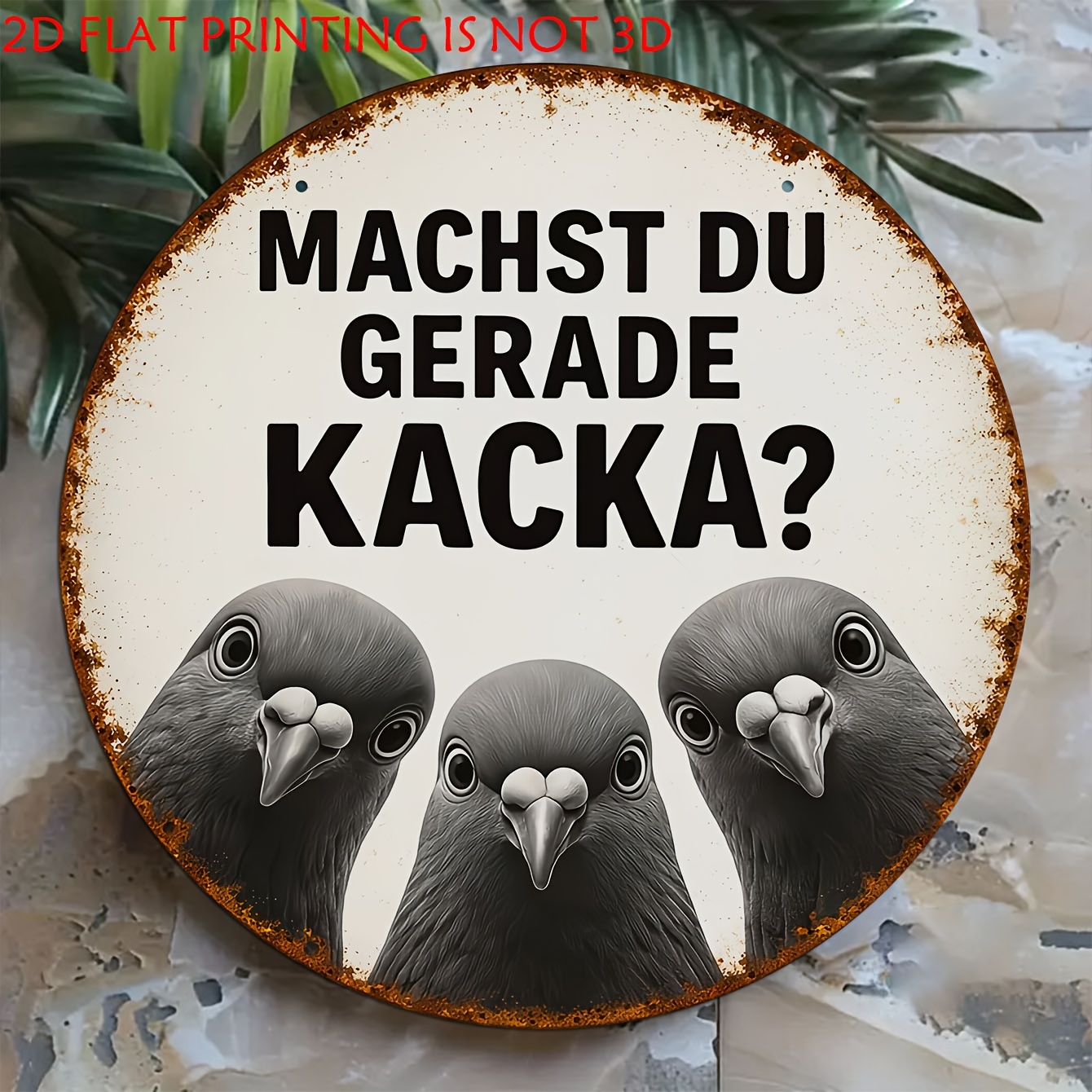 TEMU 2D Flach, 1 Stück Aluminium Schild und Plakette, Deutsch "Machst Du Gerade Kaa?" (Bist Du In Kaa?) Badezimmer Dekor, Lustiges WC Humor Schild,