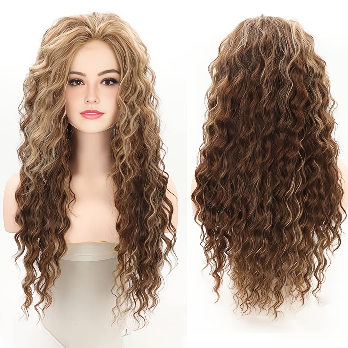 Image of 30-inch Gradient Heat-resistant Synthetic Wig Suitable For Women - High Texture & Fluffy Hair With Water Volume, European For Daily Wear, Parties, Vacations (for )