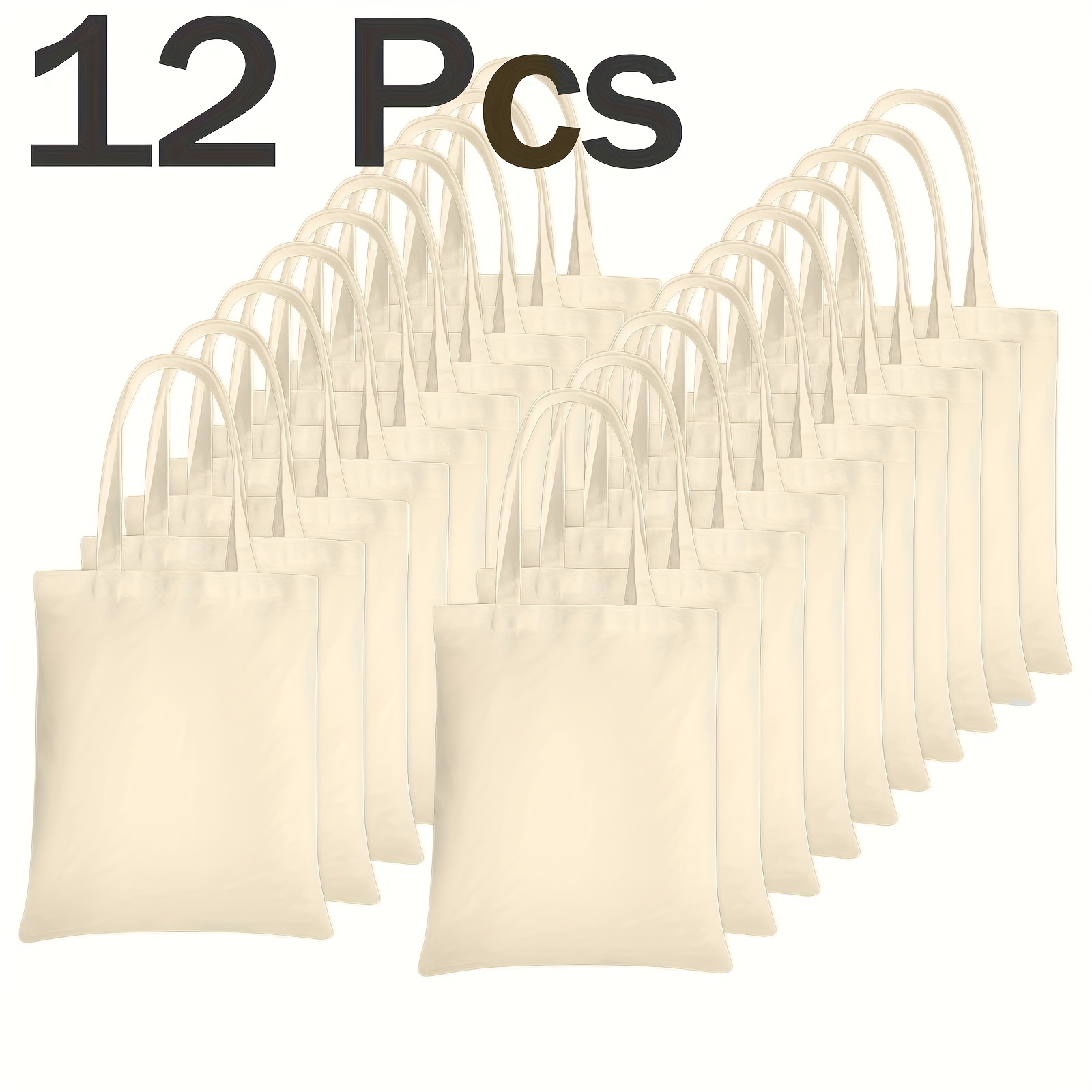 20 Pieces Canvas Tote Bags Bulk, Blank Plain Canvas Bag, Reusable Grocery  Shopping Cloth Bags with Handles