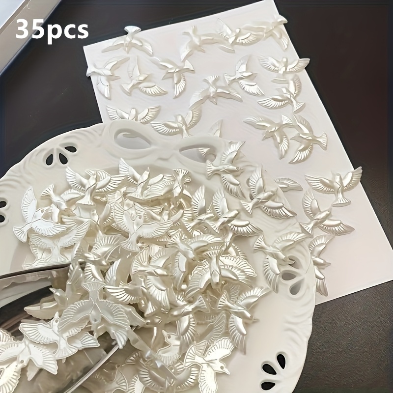 E-shop 35 Stück Weiße Taube Perlen - Haarnadeln im Vintage-Stil, Schmuck und Mode-Accessoires