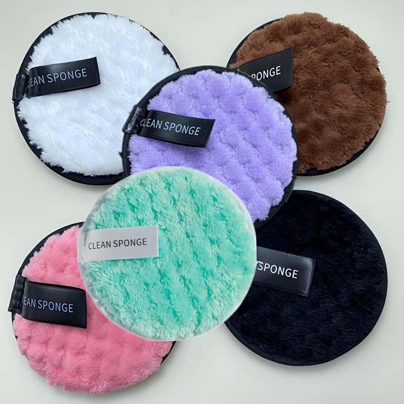 TEMU 6pcs Set Of Soft Long Fiber Towels, Reusable Double-sided Makeup Remover Towels, Gentle Facial Cleansing And Makeup Application Tool, Daily Face