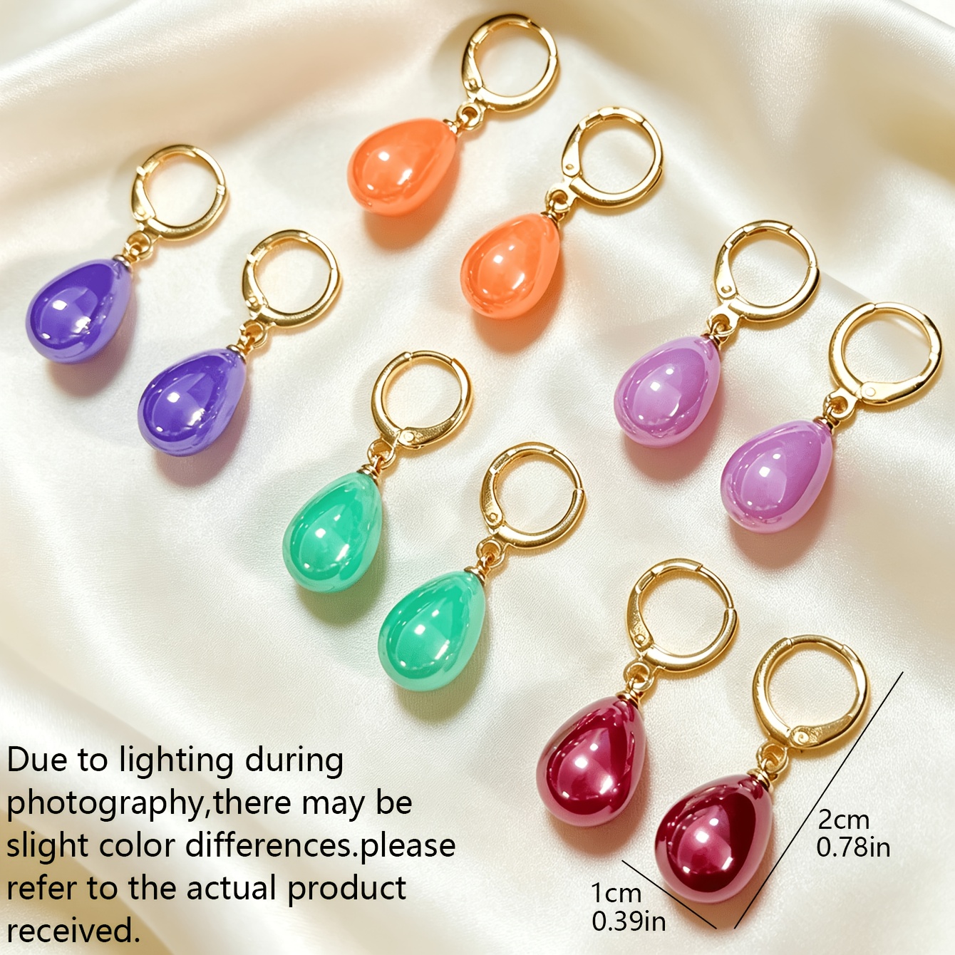 5 Pairs Vintage Hollow-Out Geometric Teardrop Earrings