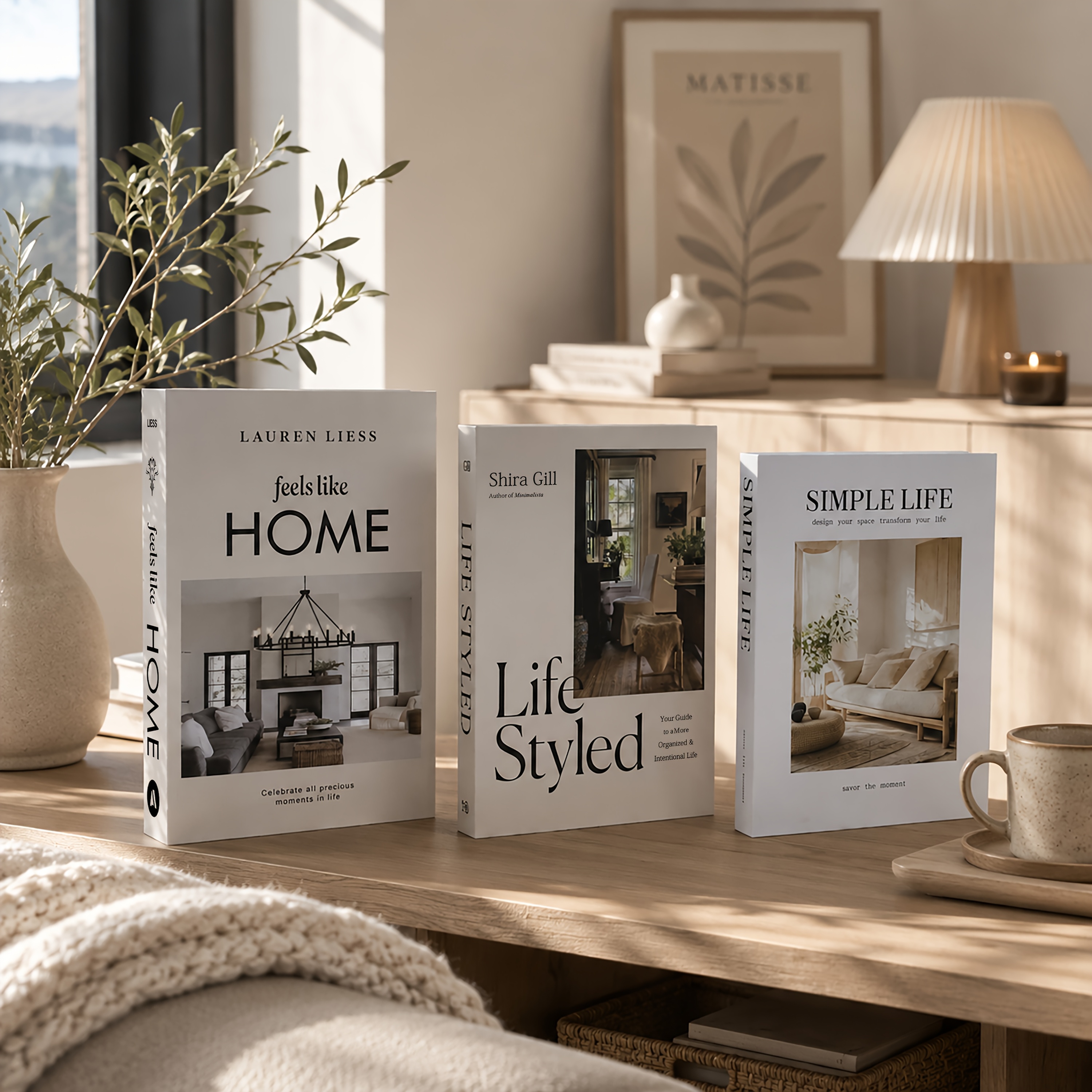 TEMU Modern Decorative Book Box Set Of 3pcs, High-quality Paper Books, Used For Coffee Table Decor, Bookshelves, Living Room, Tv Cabinet, And Office