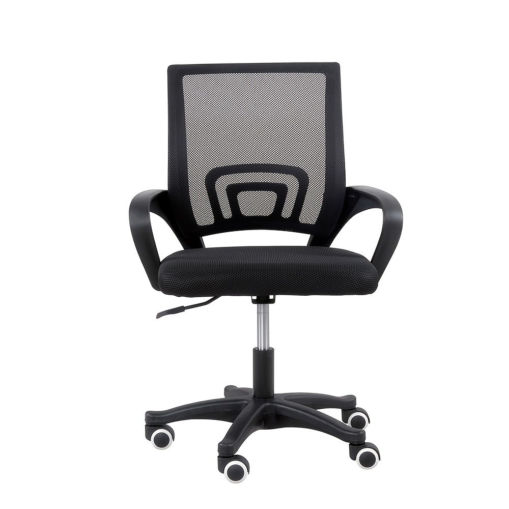 TEMU Compact Ergonomic Mesh Office Chair, Class 3 Gas Lift Height Adjustment & Breathable Backrest, 280mm Pp Base With Scratch-free Casters, Full Pp