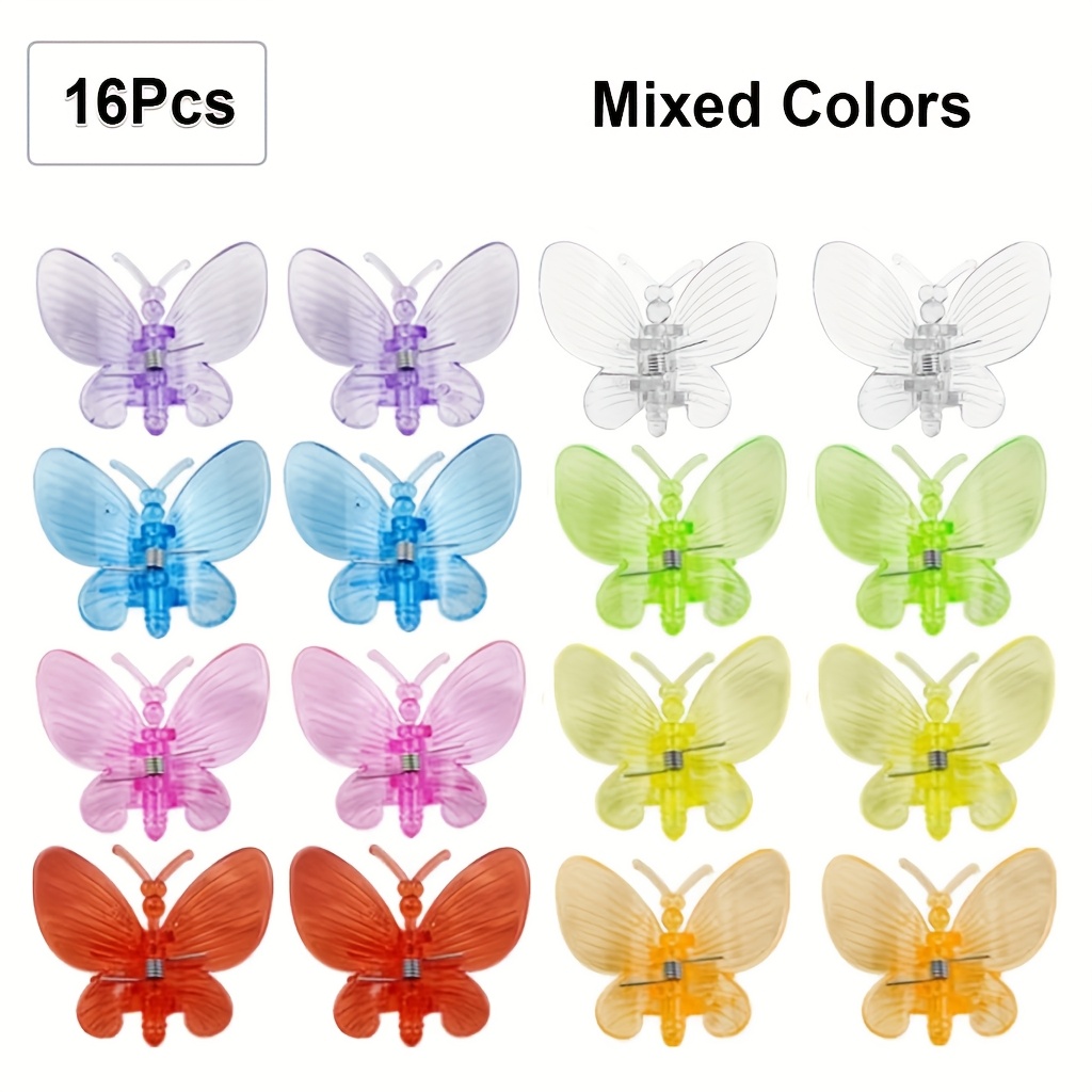 Image of 16pcs/32pcs Orchid Clips, Plastic Plant Clips, Garden Plant Support Clips, Flower Vine Stem Clips For Indoor Garden Plant Decoration