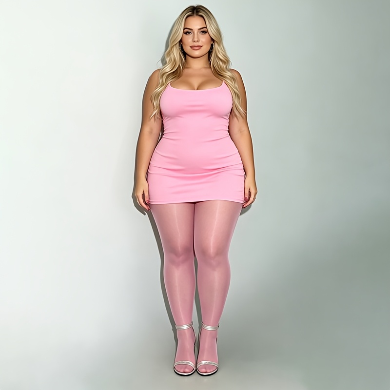 TEMU 1 Paire de Collants KARATOP Rose Clair Brillant pour Tenue Quotidienne, , Fêtes - Collants Élégants Huileux Transparent, Lavables à , Tenues de