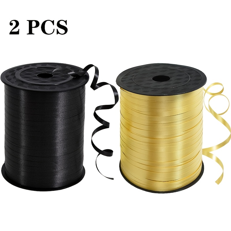 Image of 2pcs Curling Ribbon - Balloon String For Art And , Flower Shops, Weddings, Party Decorations, Gift Wrapping Ribbons And Bows For Halloween, Christmas, New Year, Birthday Supplies