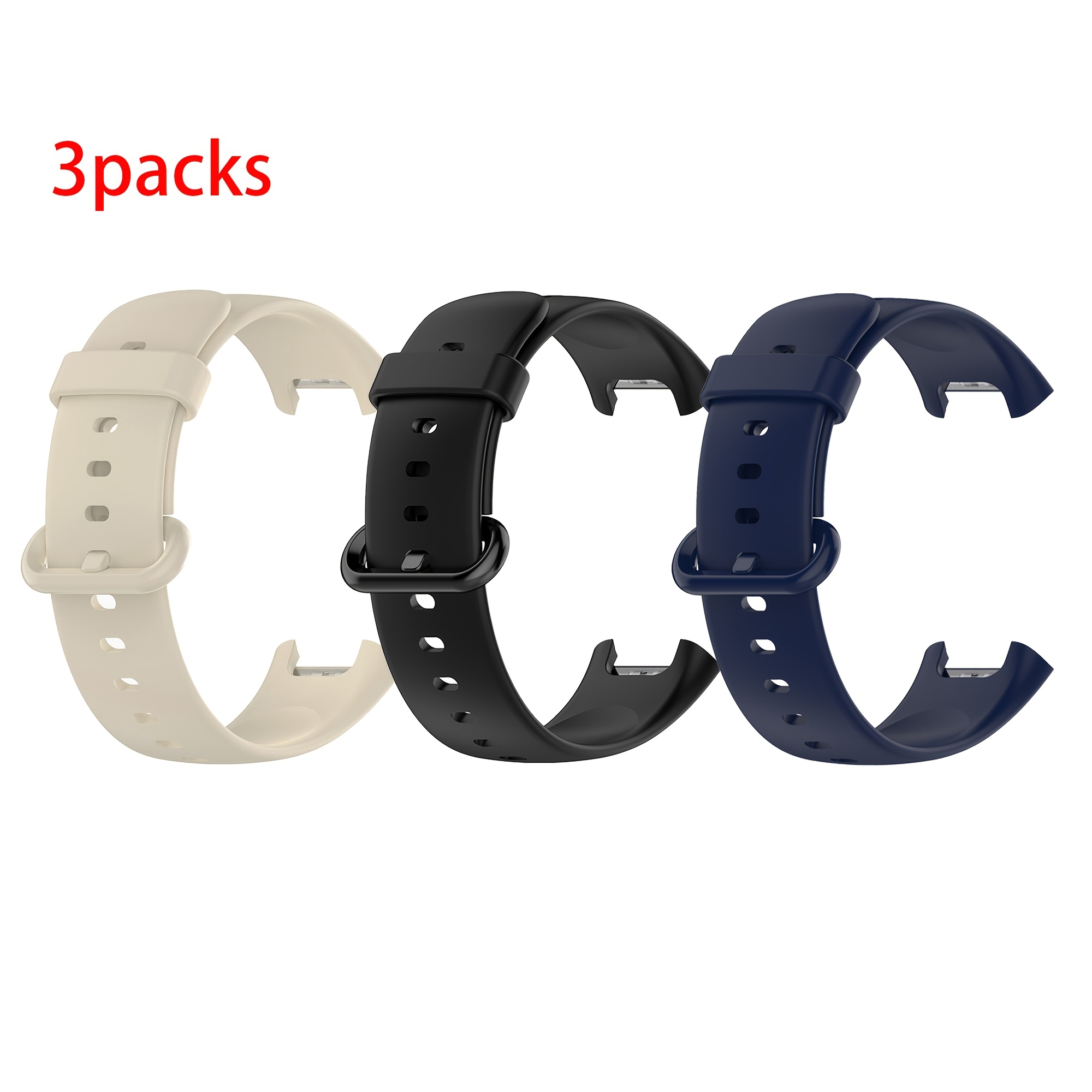 TEMU The 3pcs Set Is Suitable For Redmi Watch 2 Straps, A Soft And Comfortable Replacement Wristband For Outdoor Sports, Suitable For Occasions Such