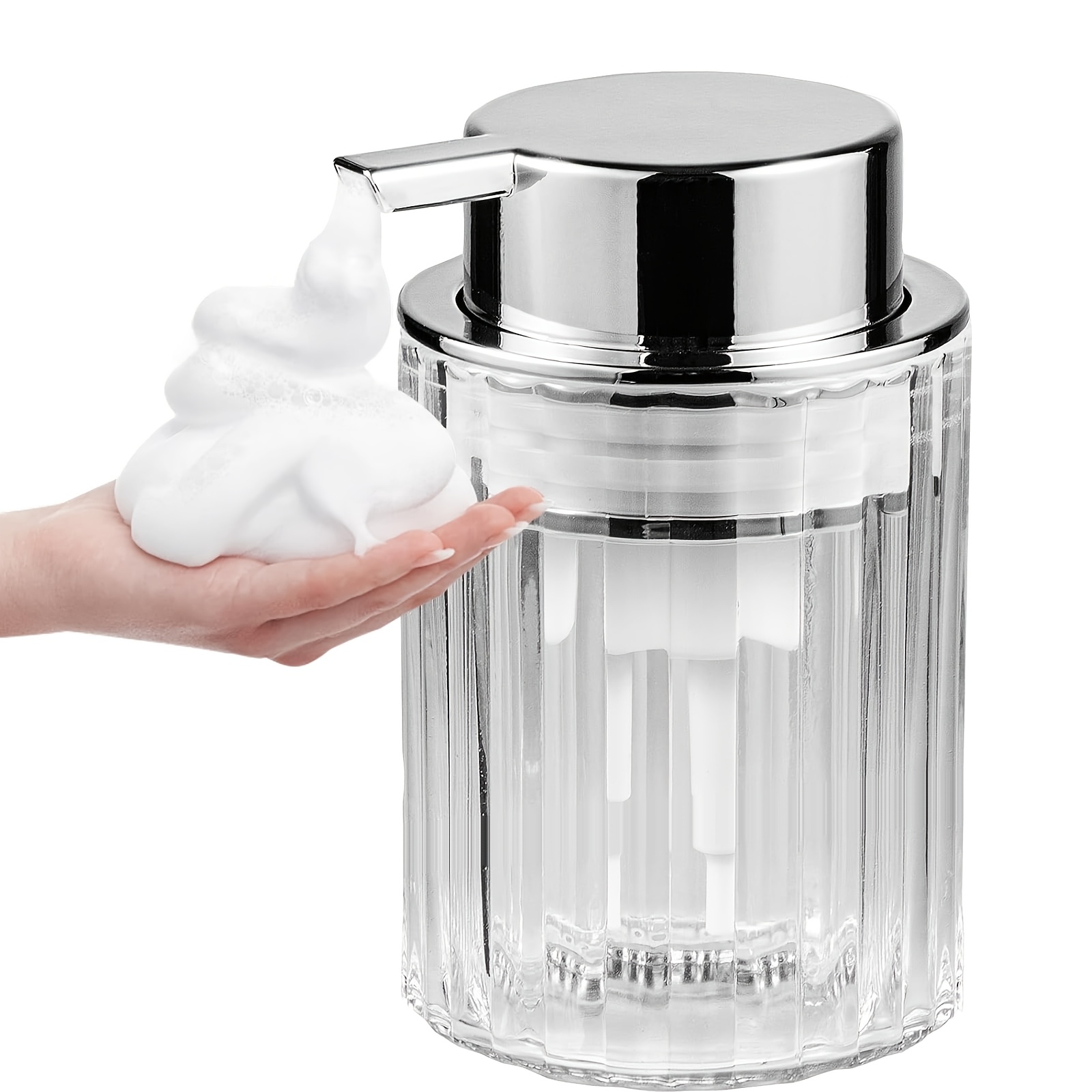 TEMU Dispensador de Mousse Botella de Prensa para Espuma Champú Botella de Hidratación Tamaño Viaje Gel de Baño Limpieza de Manos Loción Dispositivo