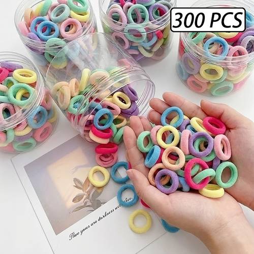 300 600pcs multicolor macaron high hair ties seamless and hair friendly ideal for daily and sports activities