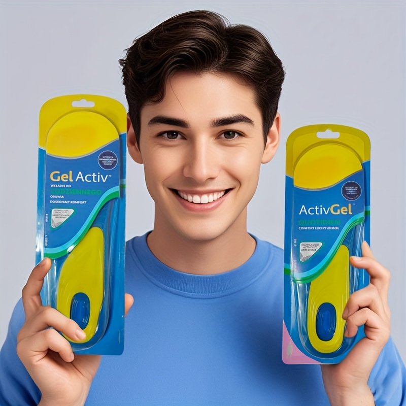 2pcs/pair Silicone Shock-absorbing Insoles PU Insoles Gel Insoles