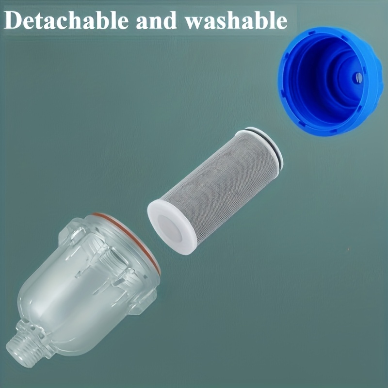 E-shop Strapazierfähiger Schnellanschluss-Gartenschlauchfilter mit Wasserhahn-Adapter – Werkzeuglose Installation, transparentes Sichtfenster – für den