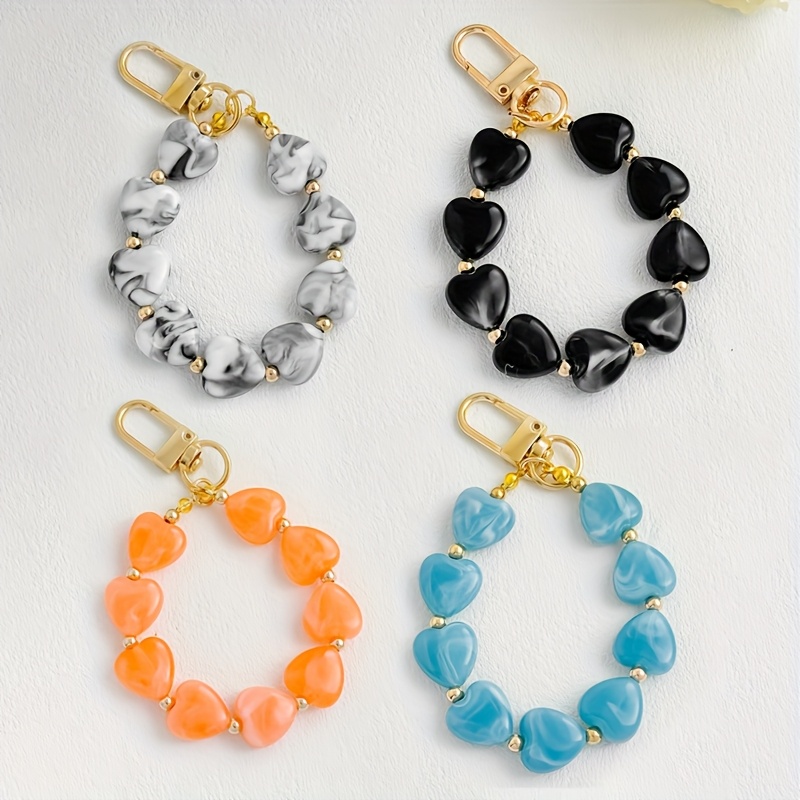 Light Luxury Acrylic Heart Charm for Phone Case & Bag Pendant
