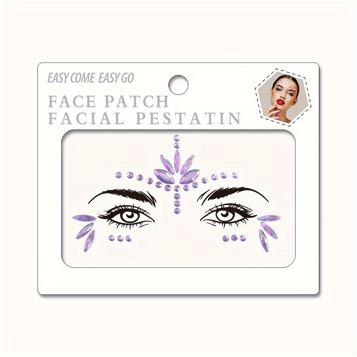 1 Abs Material Facial Decorative Sticker Suitable For Party Use