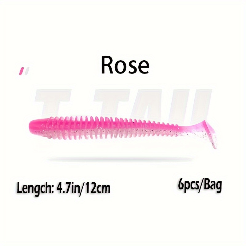 Lure Bait Dual color Threaded T tail Swimbait Lures - Temu