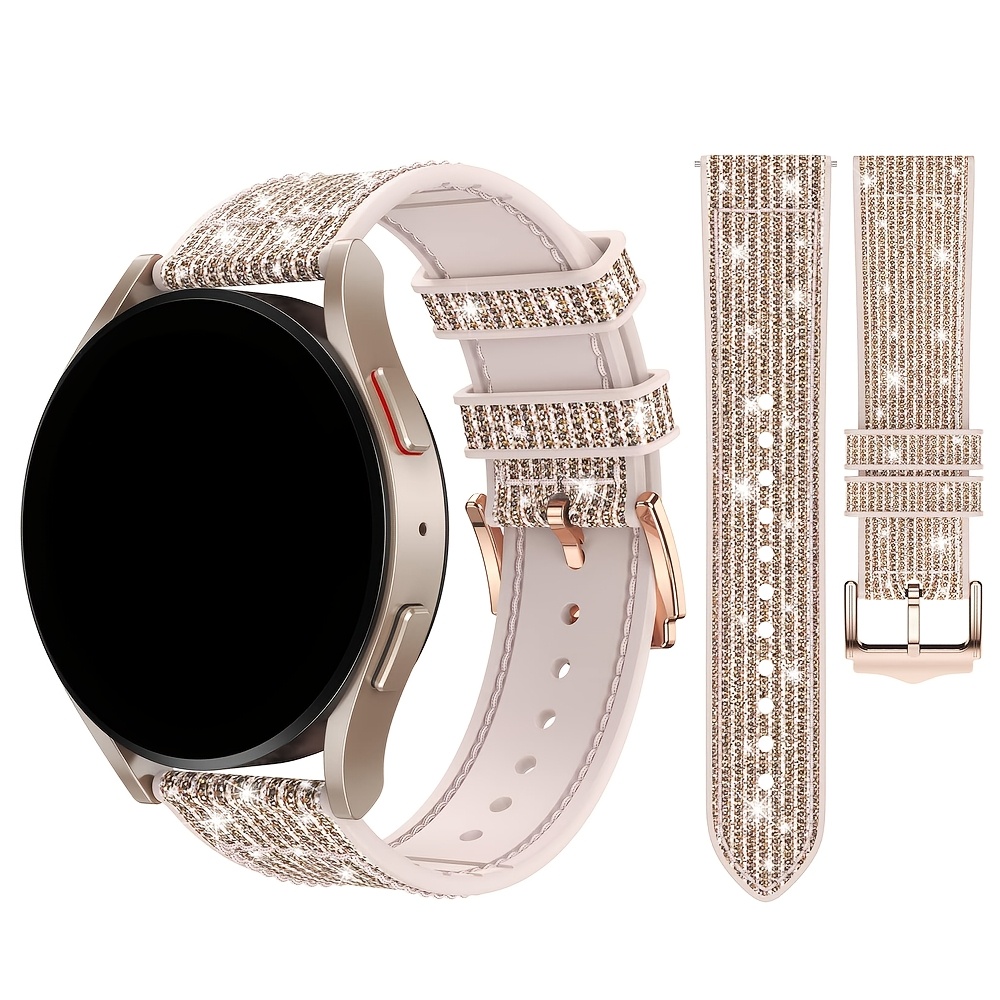 

20mm 22mm Elegant Sparkling Silicone Strap 7/6/5/4 40mm 44mm 5pro/6classic 45mm 47mm 43mm 46mm 42mm Strap For /4/3/2/2e Strap