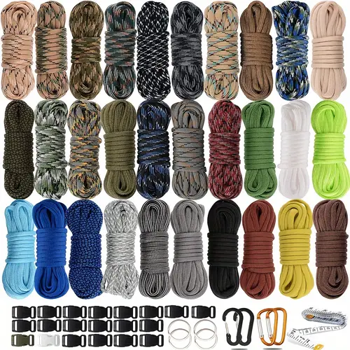 30 40 color assorted polyester braided ropes complete accessories kit with instructions ideal for making bracelets chains dog collars diy projects diy craft kit versatile crafting kit polyester ropes craft accessories