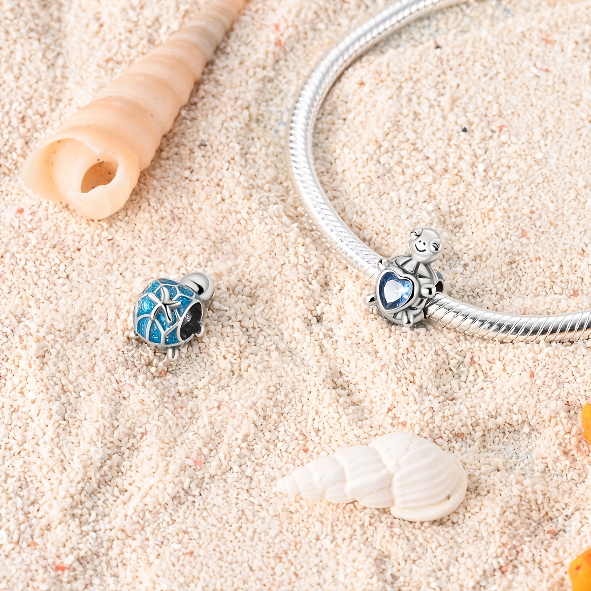 Adorable Turtle Hugging Heart Necklace & Bracelet Set