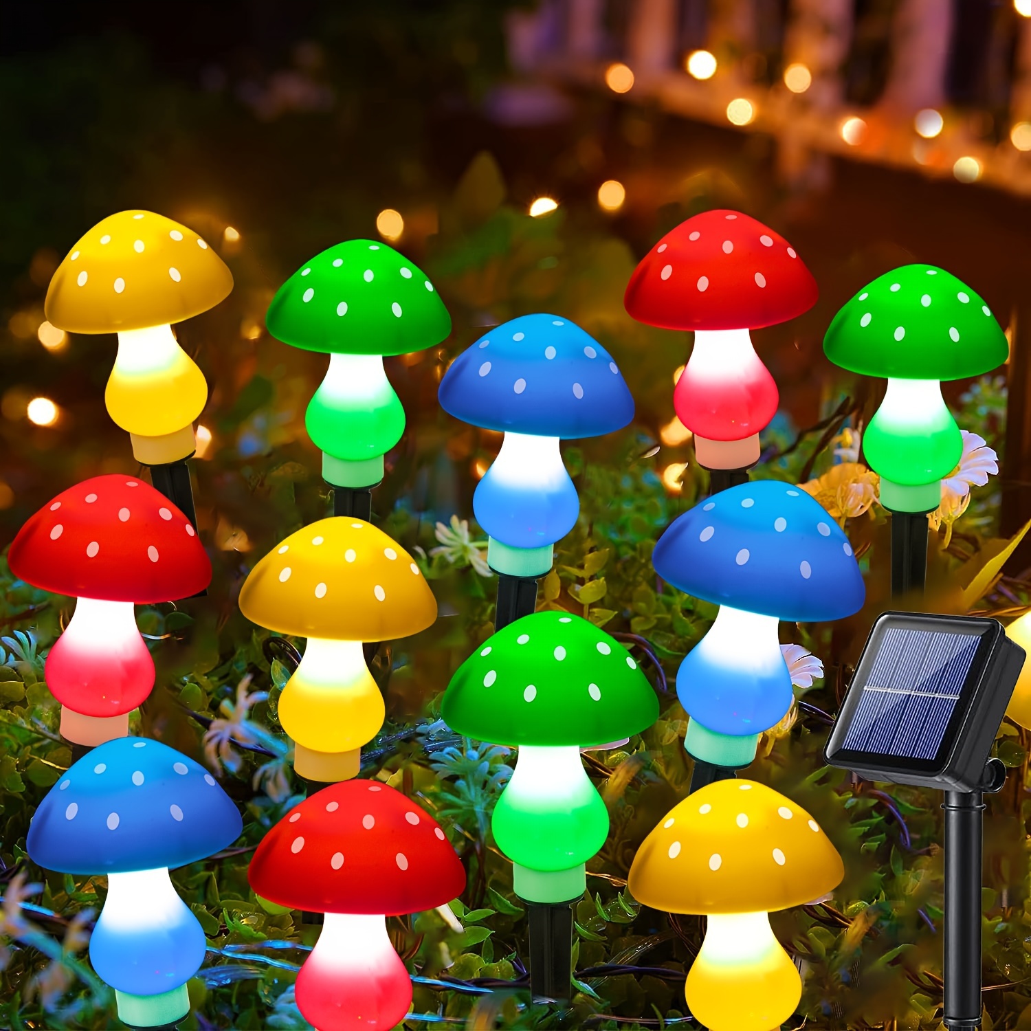 

12pcs Mushroom Solar Lights Outdoor Garden Decorations, 8 Lighting Modes Solar Mushroom Lights Lawn Lights, Outdoor Solar Pathway Lights For Garden Backyard Party Outdoor Decorations