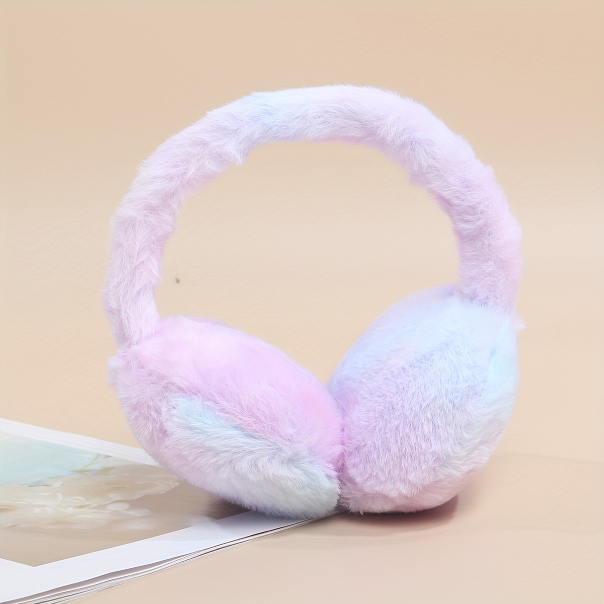 

1pc Children's Winter Plush Tie-dye Earmuffs Outdoor Cold-proof Warm Earmuffs