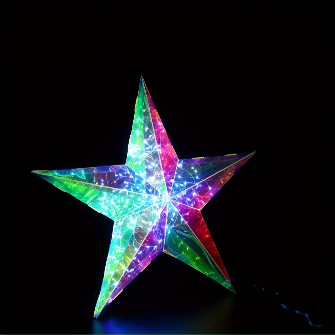 Bakaji Pointe en Forme d'étoile Lumineuse avec Jeu lumières Flocon