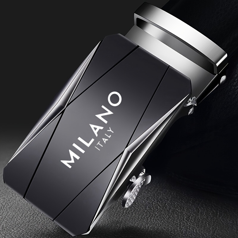 TEMU Milán, Cinturón de Negocios Elegante con Hebilla Automática de Aleación, Estilo Minimalista de