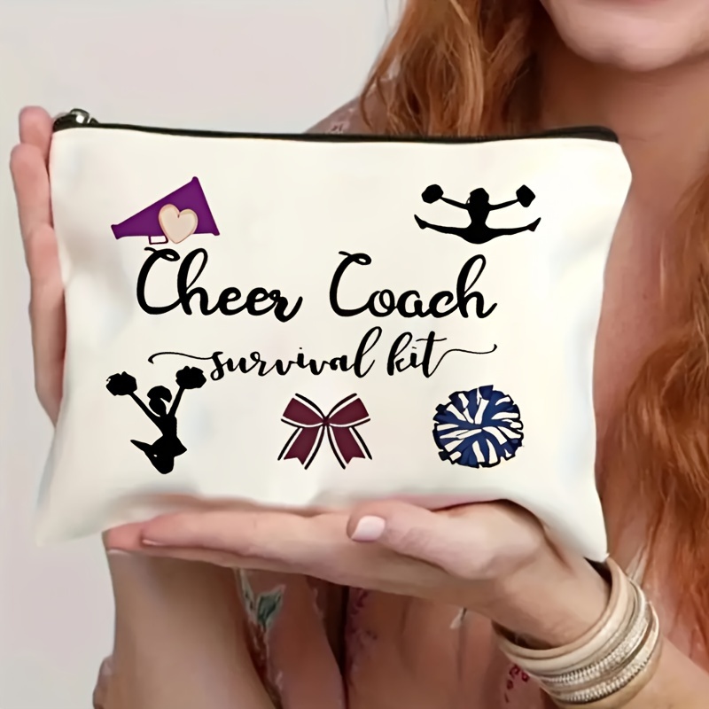 

Cheer Appreciation Gift - Waterproof Makeup Bag With Double-sided Design, Large Capacity & Multi-functional Travel Toiletry Organizer For Women