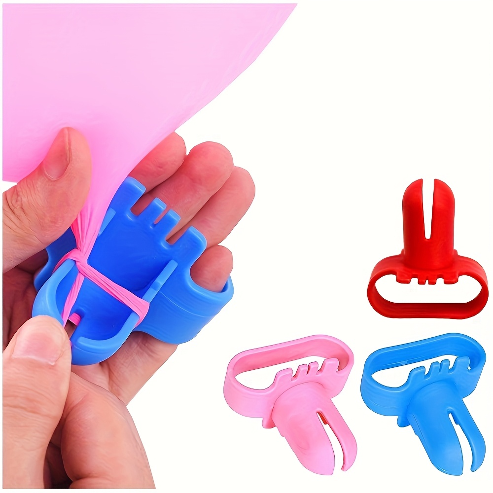 2 4 6pcs easy knotting balloon tool quick knotting device for latex and plastic balloons multiple colors great for weddings birthdays parties   for power supply color random