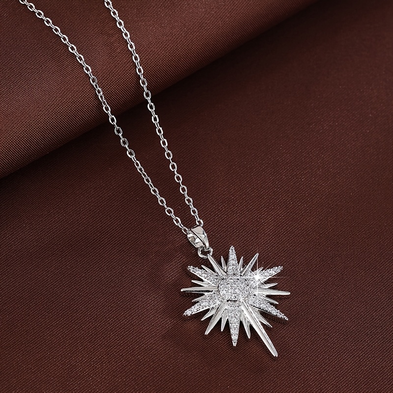 TEMU 1pc Exquisite Design Synthetic Zirconia Inlaid Women's Necklace