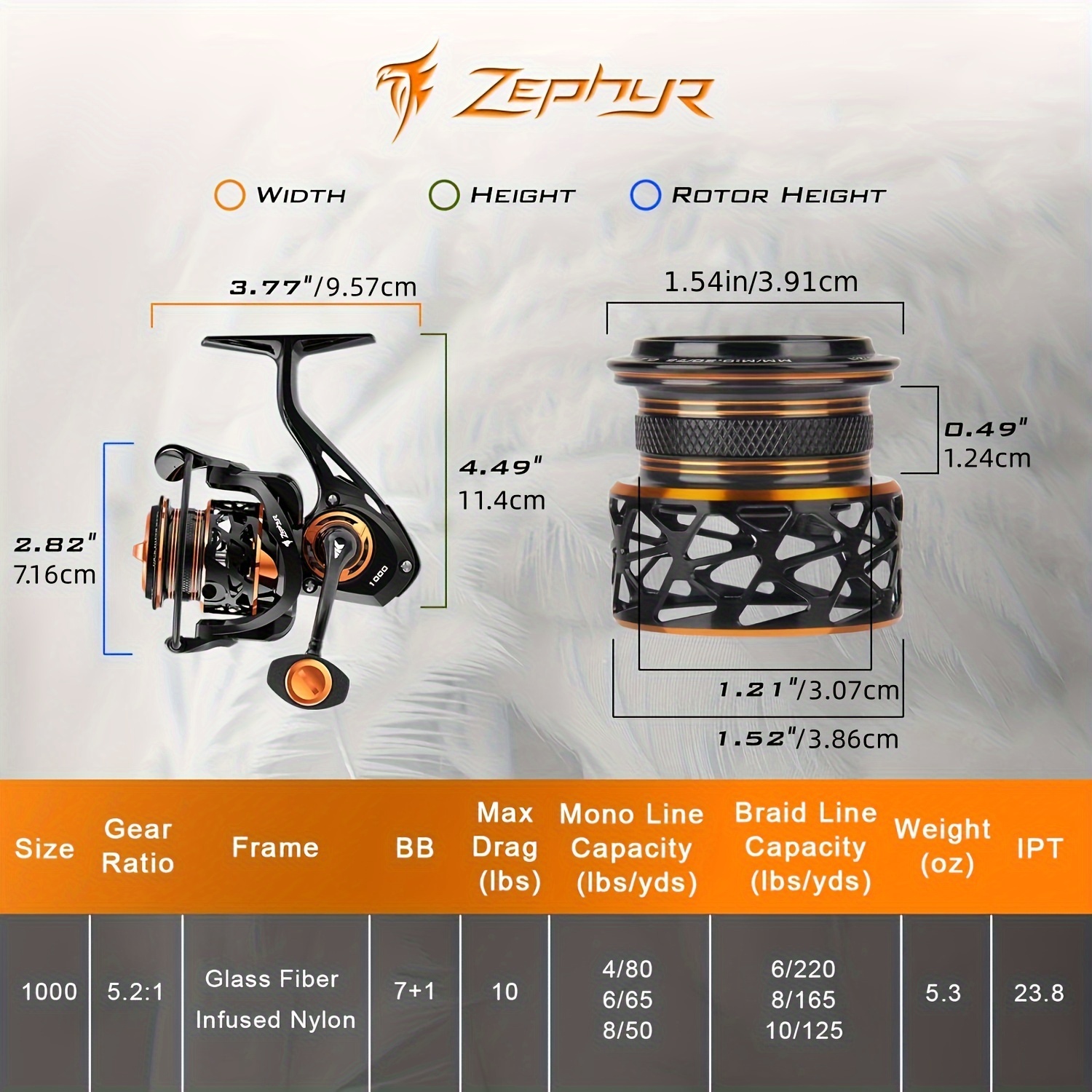 KastKing Zephyr 1000 SFS Spinning Reel – Ultralight Spin Finesse
