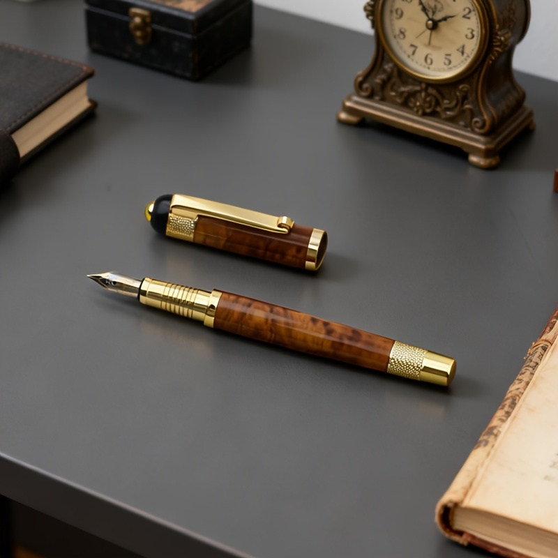 TEMU 1 Light Luxury And Fashionable Metal Fountain Pen, With Multiple Colors From.