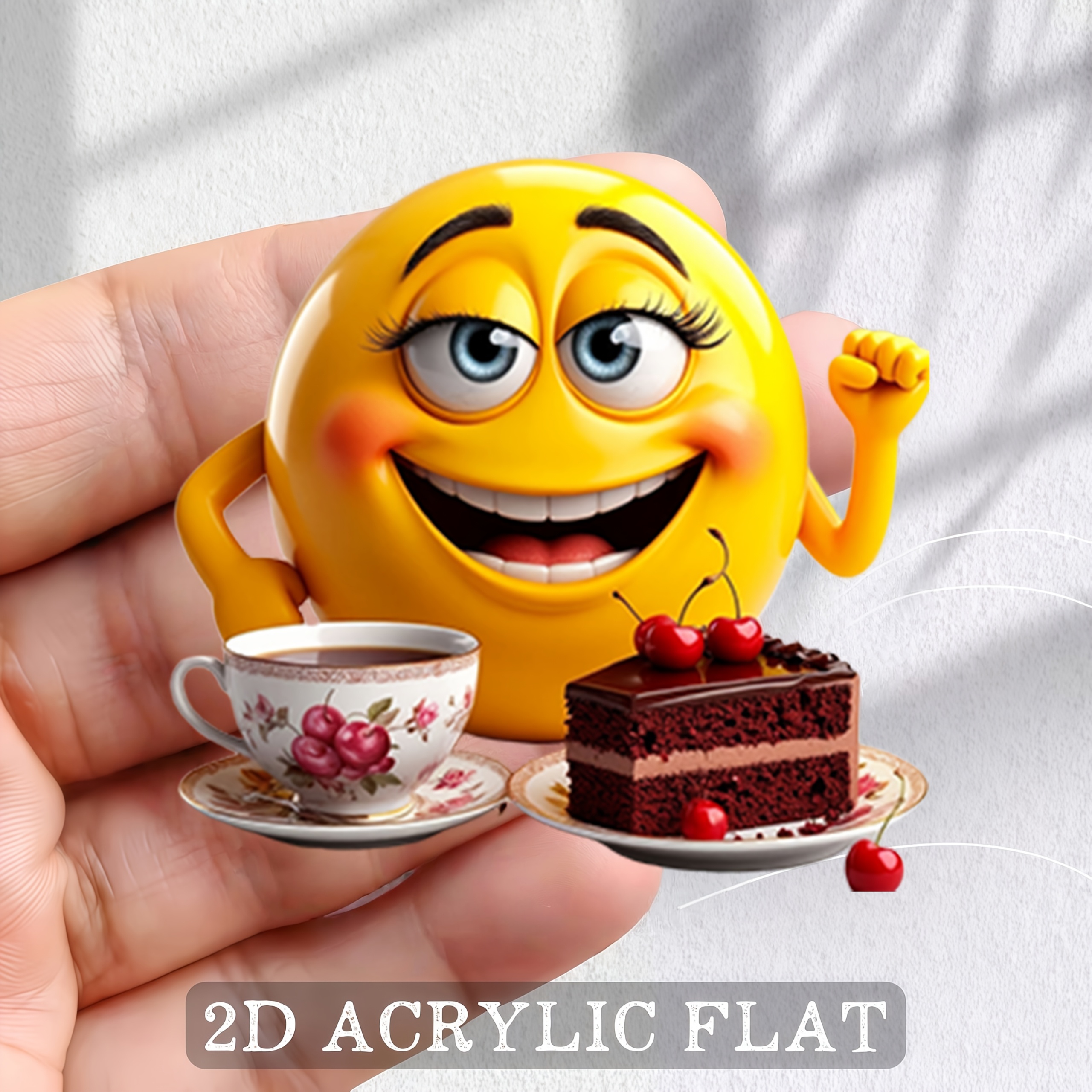 TEMU 1pc 2d Flat Printed Refrigerator Magnet Decorative Sticker, Refrigerator Magnet, Bright And Long-, Stable Adsorption And Not Easy To Fall Off,