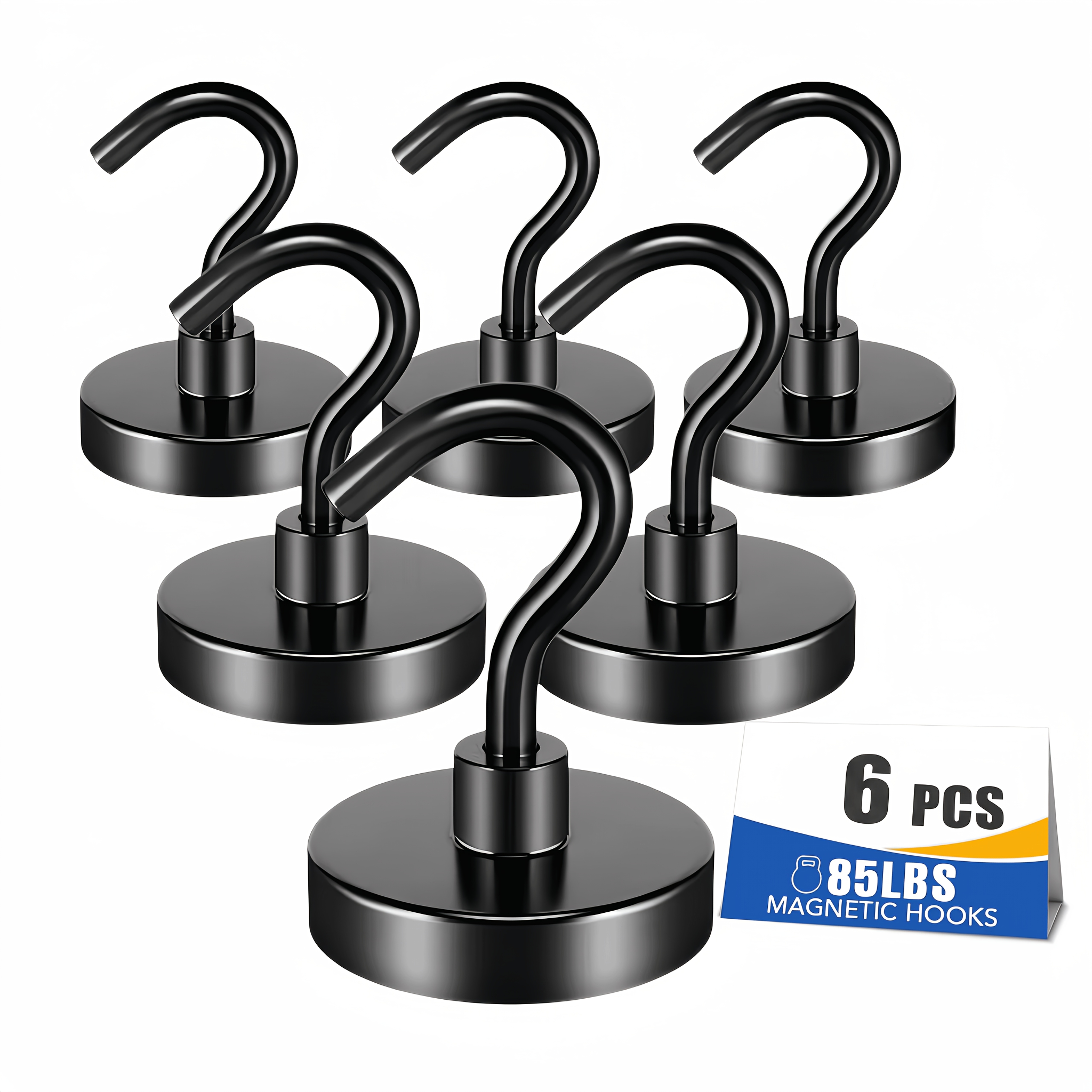 TEMU 6/10pcs Magnetic Hooks 85 Lbs Heavy Duty Magnets With Hook For Cruise Cabin Locker Magnetic Hooks For Hanging Metal Magnet Hanger For Grill