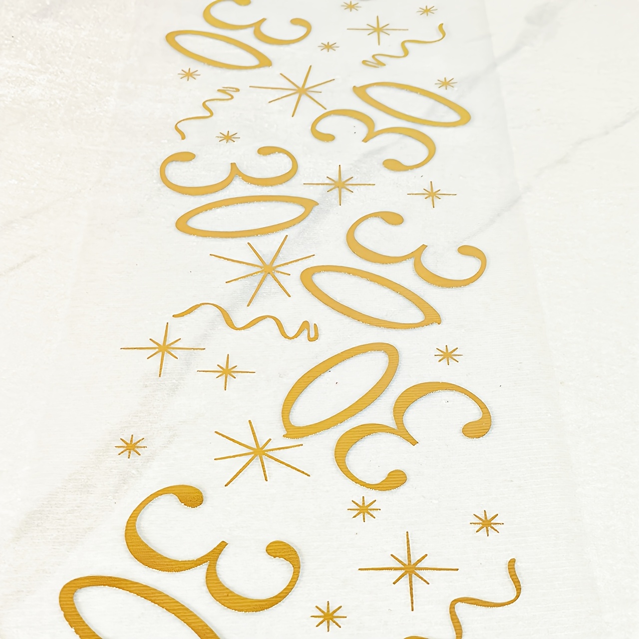 TEMU 1 runner da con numero 30 per il 30簞 compleanno, , in materiale di foglia , resistente all'usura e durevole, , elegante e , gamma, per feste di
