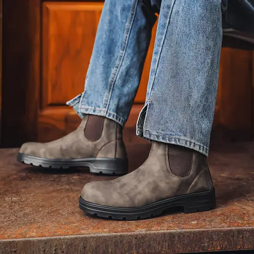 여성용 블랙 앵클 부츠 - 사이드 지퍼, 라운드 토, 그립을 위한 고무 밑창이 있는 라이딩 부티, 남녀공용 편안한 부츠, 캐주얼 앵클 부츠 | 지퍼 사이드 부츠 | 부츠