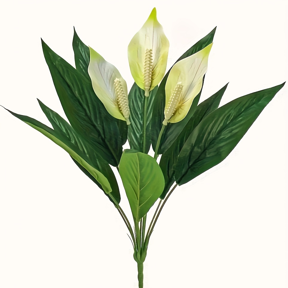 Image of Realistic Leaf Plant Artificial Tree With Foliage - High-quality Plastic Fake Flower For /outdoor Winter Decor, - Table Centerpiece Suitable For, Office, Wedding, - Low-maintenance Evergreen Plant