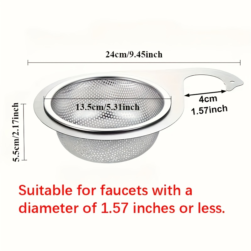 space saving stainless steel kitchen sink filter ideal for food waste vegetable filtration durable metal drain basket vegetable filter sink drain filter details 2