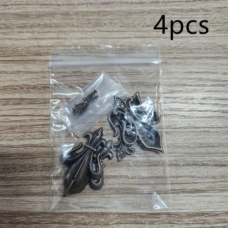Image of 4pcs Vintage Corner Protectors - Metal Edge Guards For Wooden Box Gift Box Decor, Alloy Corner Covers