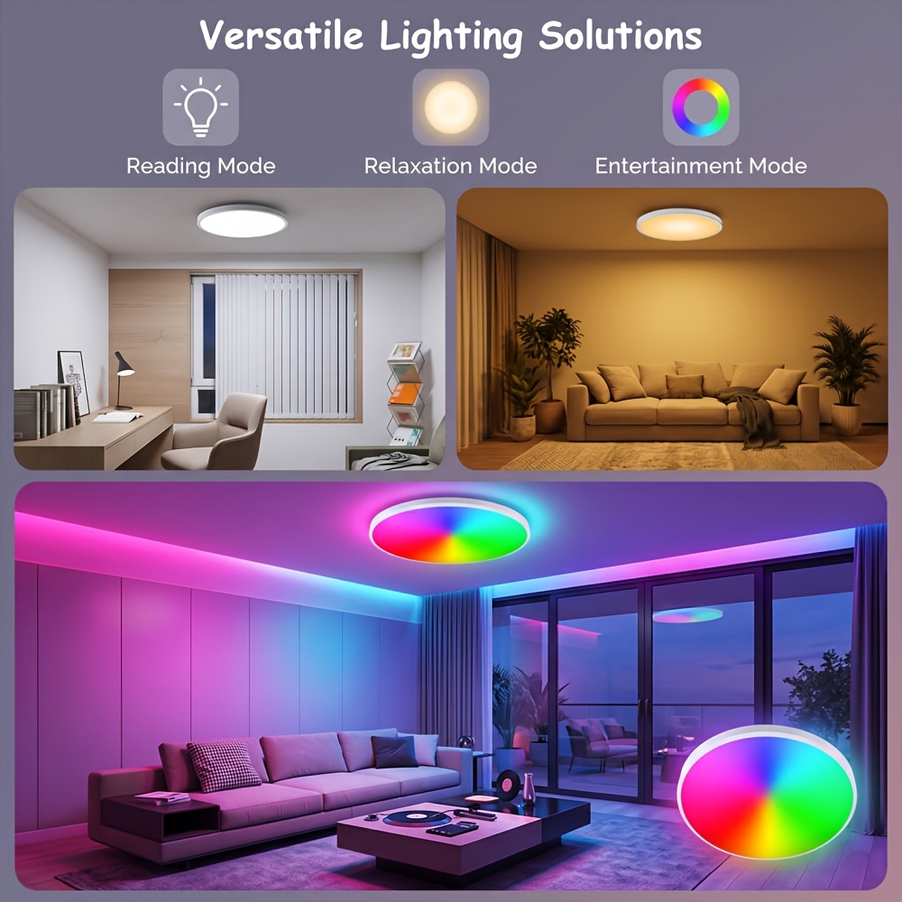 24W Smart Ceiling Light with BT & WiFi Control