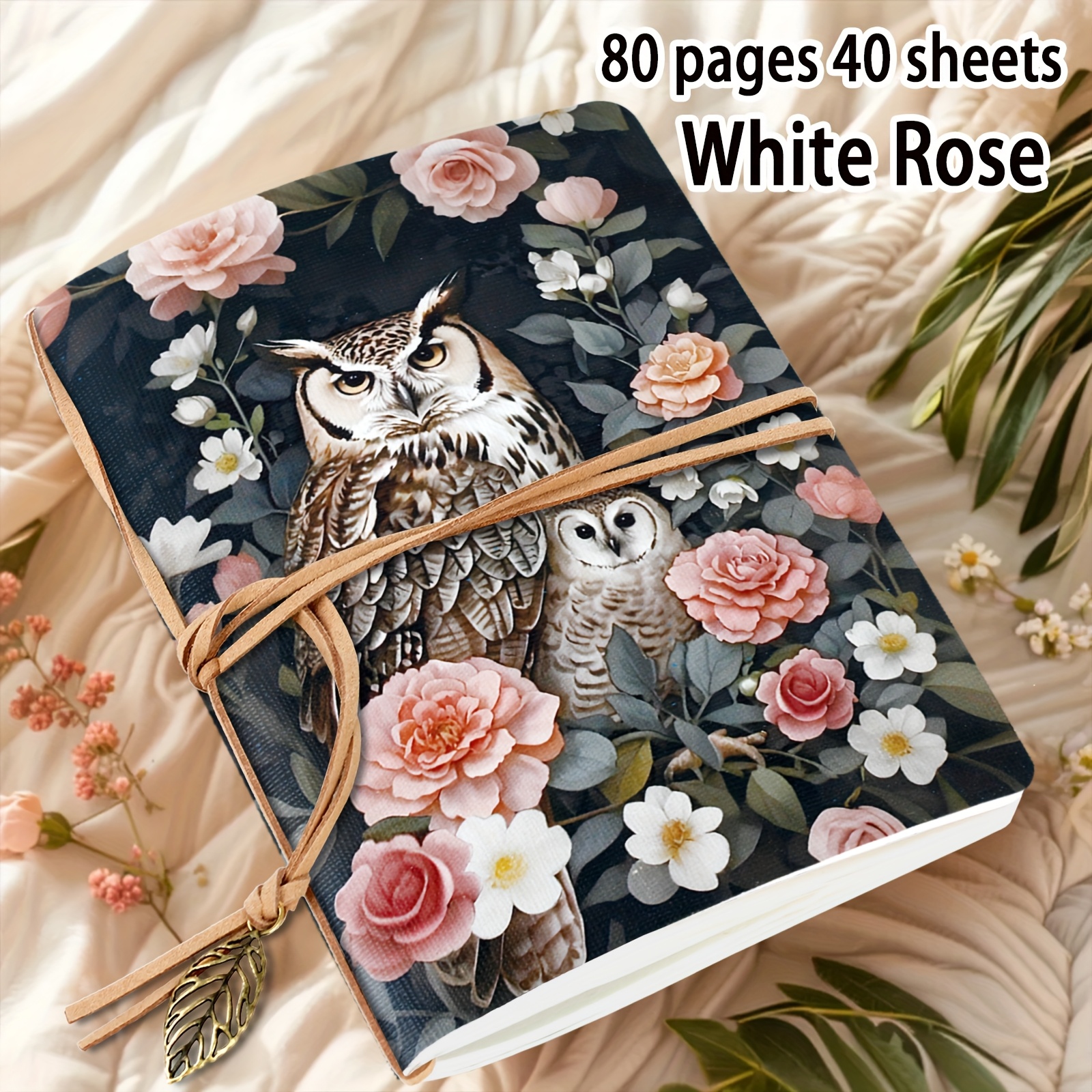 TEMU 1pc/4pcs,a5,80pages, Retro Forest Animal Sketchbook, Owl Sketchbook, Travel Sketchbook, Bound With Labels And Bandages, Blank Marker Notebook,