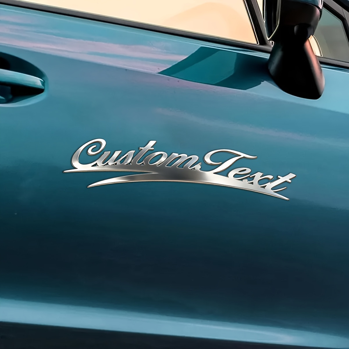 TEMU Personalized Metal Name Car Badge, Custom Family Name Emblem Suitable For Cars, Trucks, Boats, , Guitars, For Man Cave Decor Accessories,