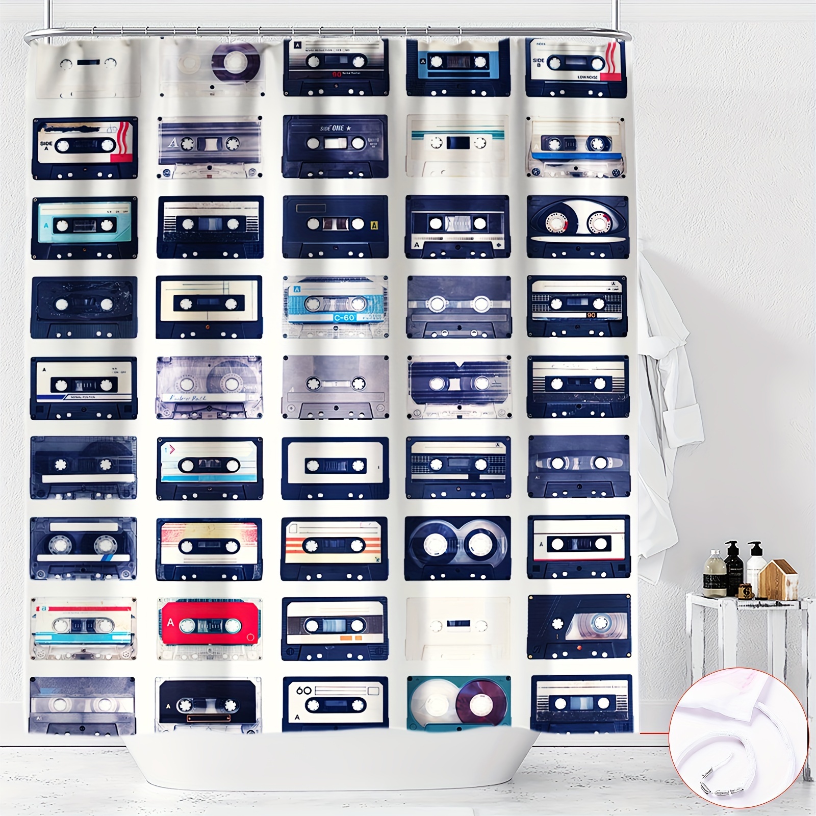 

1pc Pattern Polyester Shower Curtain , ,