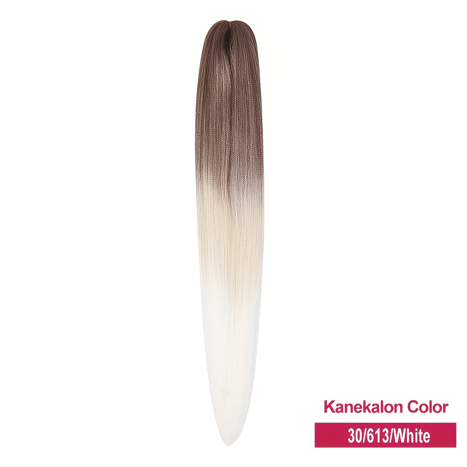 Image of 22-inch Premium Synthetic Braiding Hair Extensions - Straight, Low-temperature Fiber In Blonde, Purple, Pink & Blue 613# - Festivals, Parties & Everyday Styling, Hair Accessories