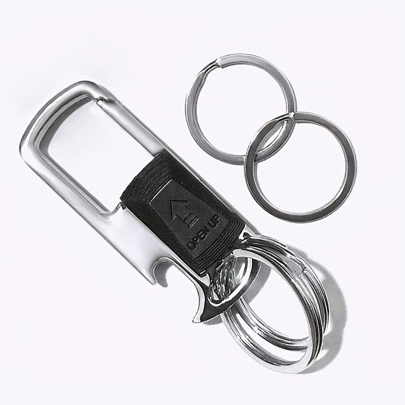 

Men's Metal Car Keychain, Equipped With 4 Detachable Key Rings, Keychain