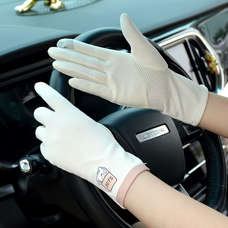 womens   non slip breathable   thin short gloves suitable for spring summer