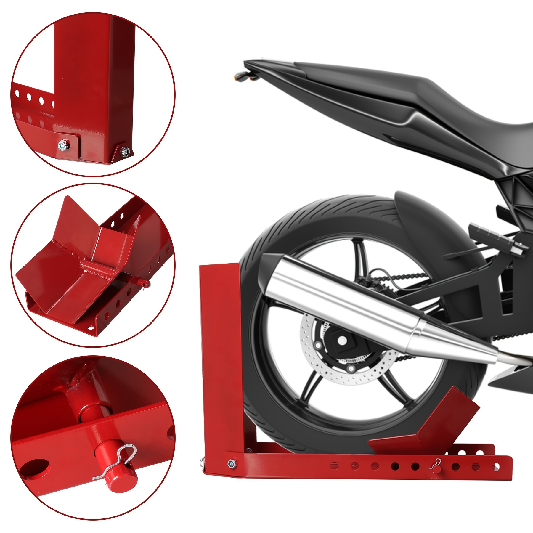 TEMU 1/2pcs Motorcycle Trailer Wheel Lock Front Wheel Clamp Motorcycle Swing Motorcycle Swing Wheel Holder Rocker Wheel Holder Carrier Front Wheel