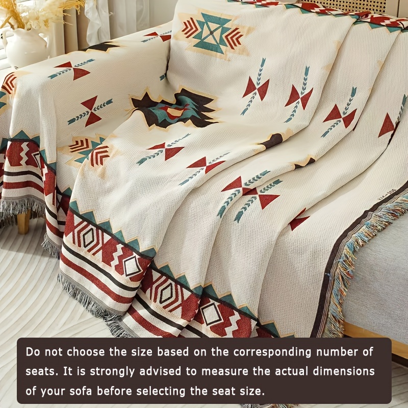 ABCD FLEURS tassel sofa blanket