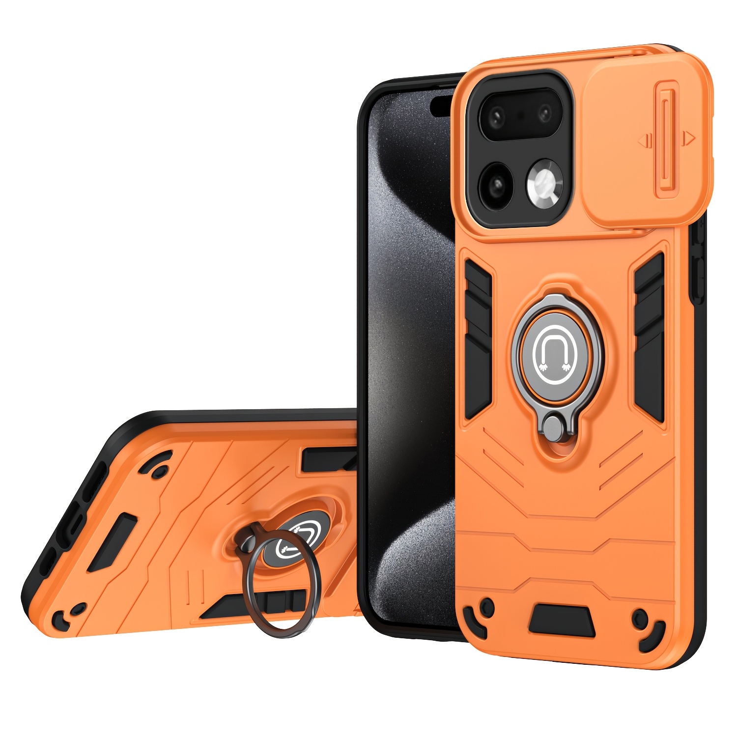 TEMU Phone Case: Luxurious And Cool Sliding Window Lens Phone Case, Suitable For Oppo Realme 16 Pro And Realme 16 Pro , Featuring A Rotating Folding